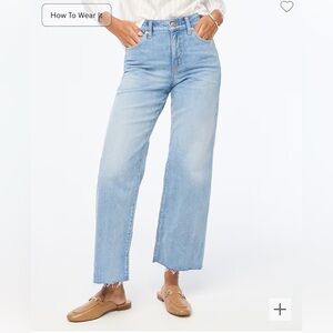 NWT JCrew Factory Wide Leg All-Day Stretch Jeans size 28